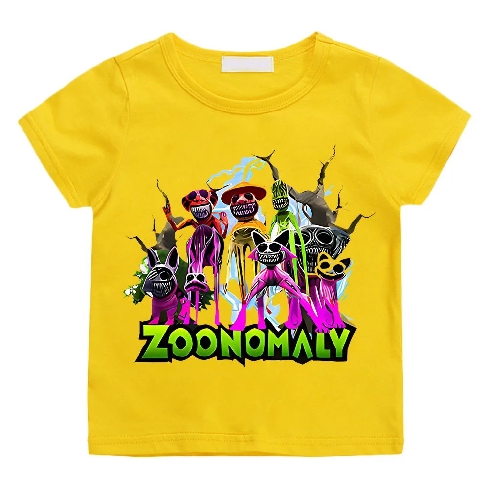 Camiseta de jogo anime infantil, camiseta de algodão, roupas cosplay, presente de aniversário, roupas para meninos e meninas, gato monstro