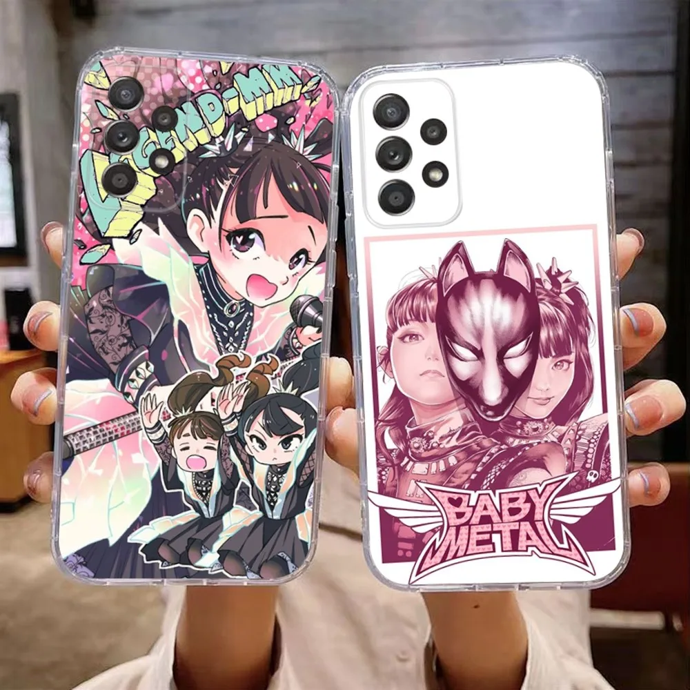 Rock Band B-BABYMETAL Phone Case For Samsung Galaxy A71,70,52,51,40,31,A50,30S,21S,Note20ultra Transparent Cover