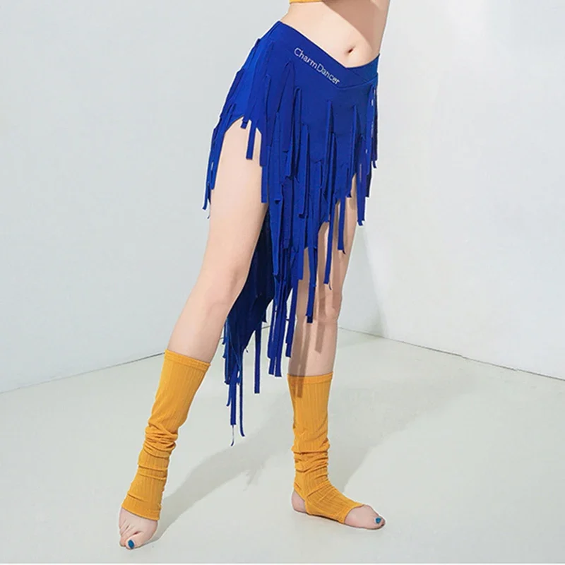 

Candy Color Class Dance Clothes Fringes Hip Scarf Oriental Dance Skirt Belly Dance Triangular Belt Tassels Skirts