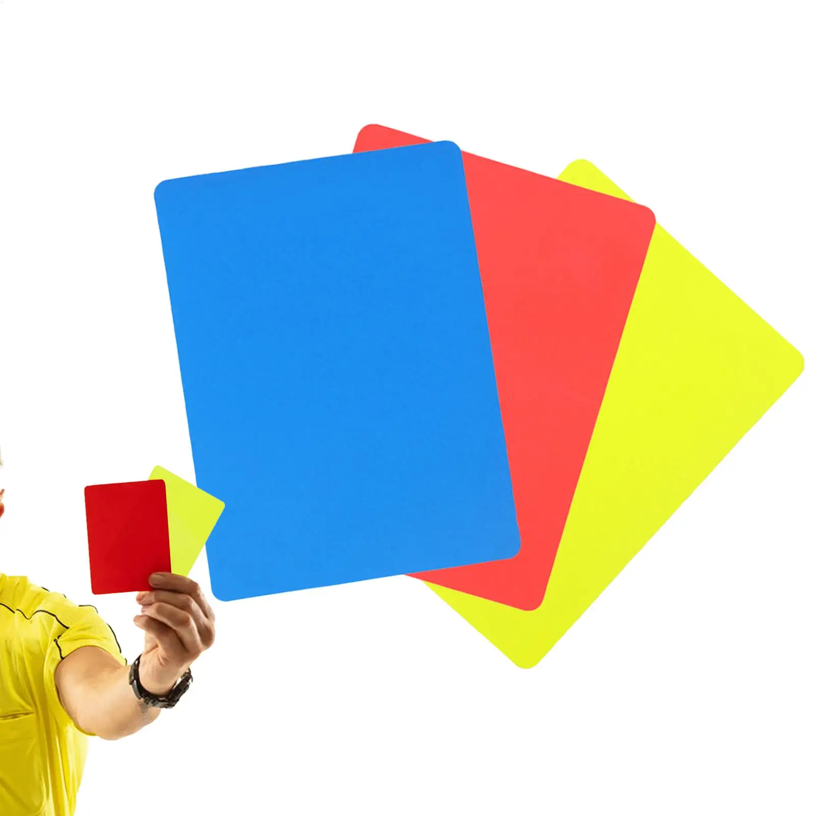 3 قطعة مجموعة بطاقات الحكم المهنية عالية الوضوح لكرة القدم بطاقات حمراء صفراء مع حامل لكرة القدم الهوكي الكرة الطائرة كرة السلة