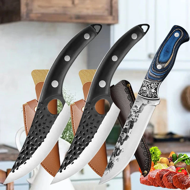 

Forged Butcher's Boning Knife Stainless Steel Deboning Skinning Knife Household Slicing Fruit Vegetable Cutting Tools