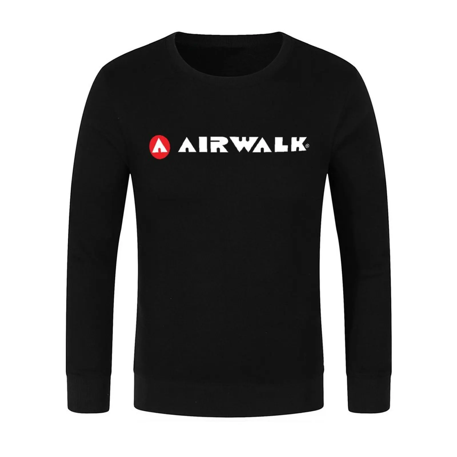 شعار Airwalk (نص أبيض) كلاسيكي تي شيرت بلوفر بلوزة رجالية عرق قميص رجالي ملابس رجالي مصممة شتوية رجل البلوز
