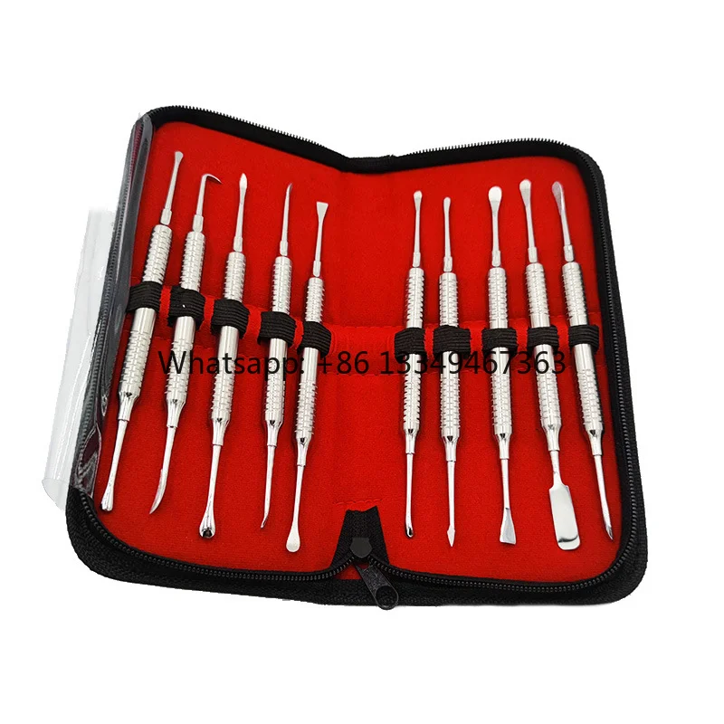 

High Quality 10 PCS Periosteal Elevator Set Double Ends Periosteal Separator Membrane StripperWholesale