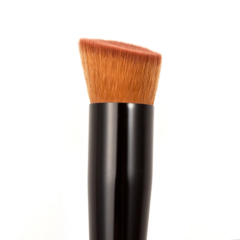 Brocha para base de maquillaje, Color aleatorio, mango de madera, pelo de nailon, brocha para mezclar mejillas y cara, uso Personal profesional