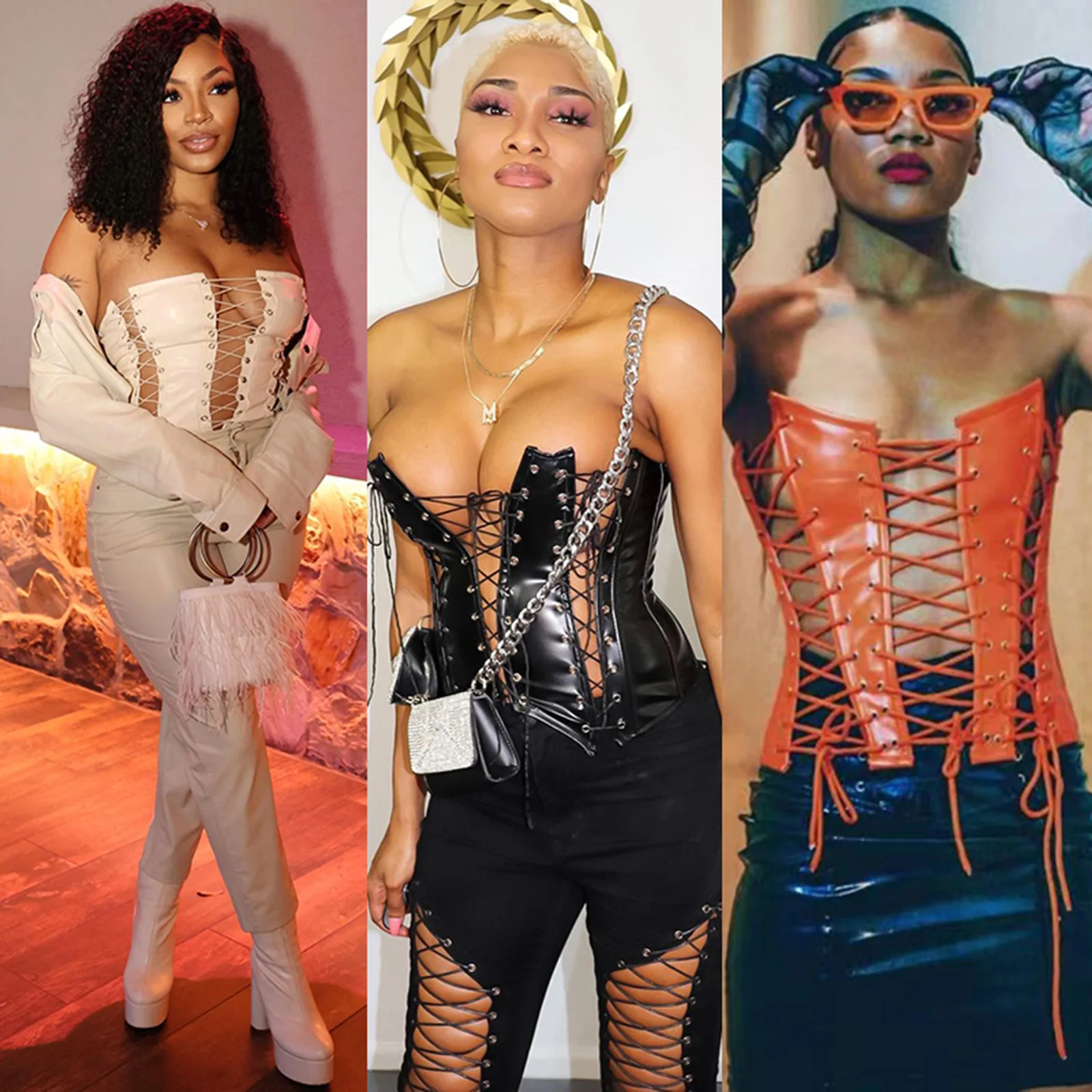 

Women Y2K Crop Top Leather Corset T Shirt Fashion Luxury 2023 Clothing Sexy Shirt Streetswear Cute Sleeveless Vest Tank Tops