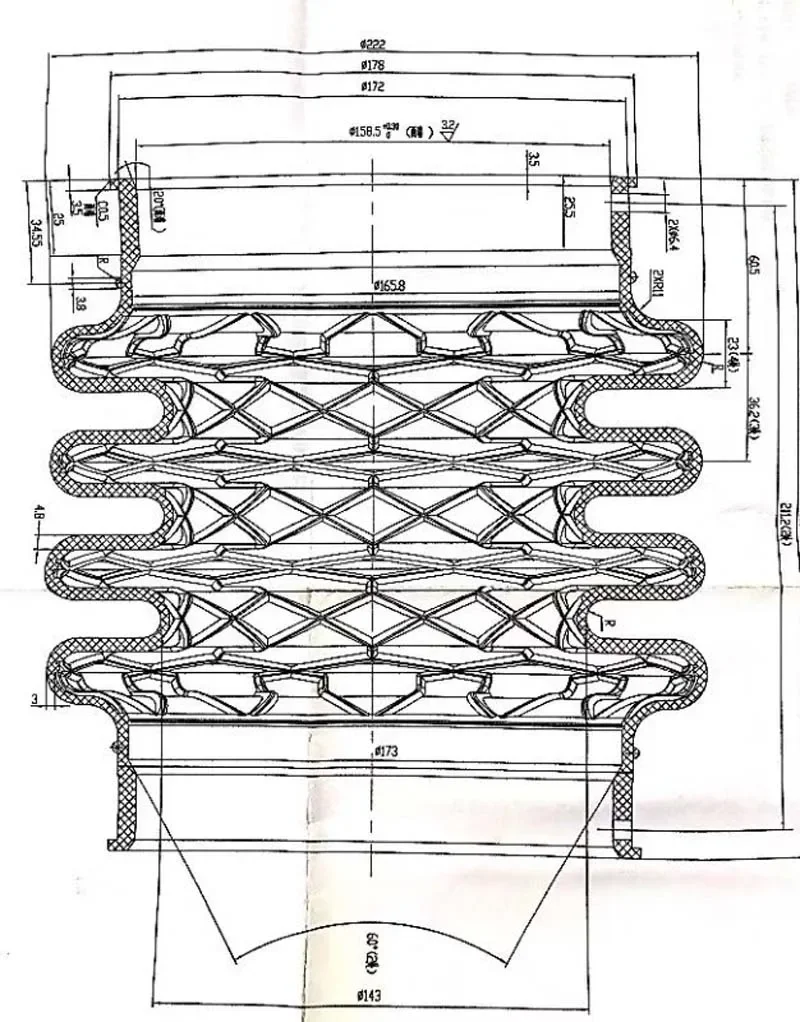 Mikasa MT-74F MT74F Rammer soffietto ID 160mm H 250mm MT7 0 MT75