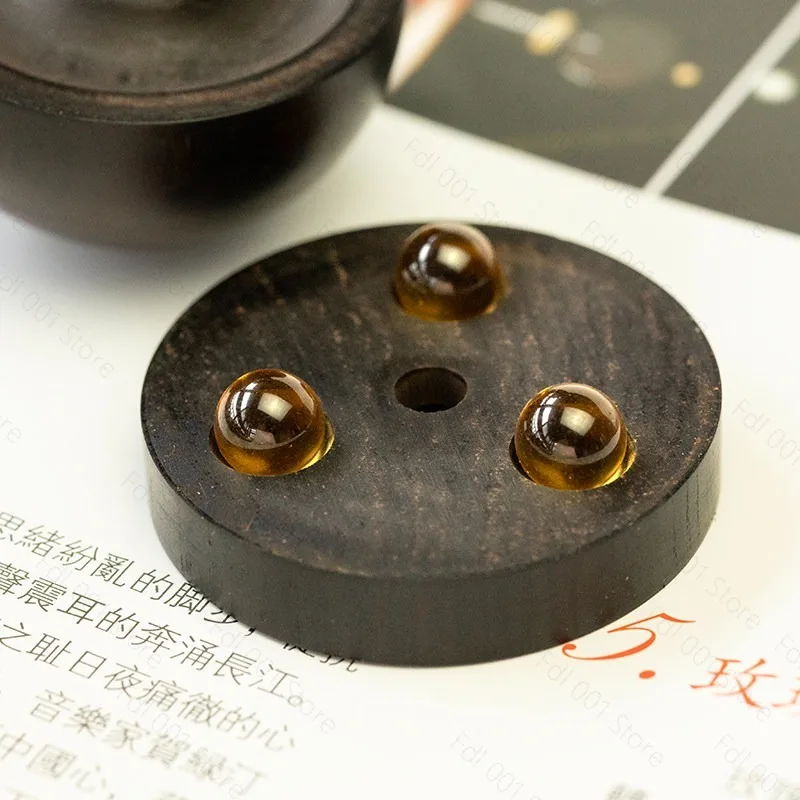 Audio Ebony Crystal Ball Absorber Feet Pad Stand Spike Isolation Feet for Amplifier DAC Speaker CD Vinyl Record Player