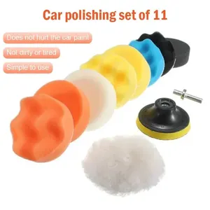 Set of polishing sponge plate imitation stuffing wax angle sponge cleaning wheel car car beauty drill electric bull 12 Main Sales Polish Kit - №4