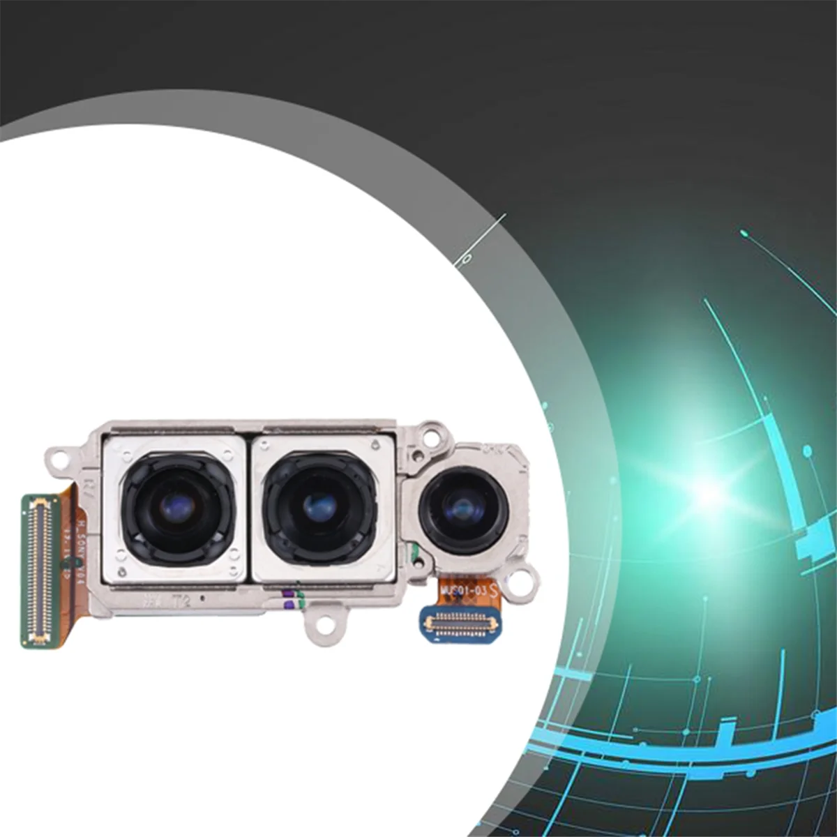 BABQ-Juego de cámara para Samsung Galaxy S21/S21 5G/S21 + 5G SM-G990U/G991U/G996U, teleobjetivo versión estadounidense, reemplazo de cámara principal ancha y trasera