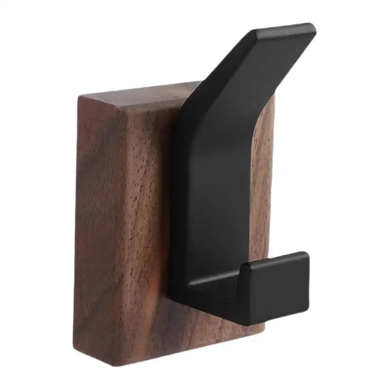 Walnut Wood Wall Hooks To Hang Coat Hooks Wall Mounted Wooden Large Load-bearing Towel Hooks Wall Hangable Hooks For Coats