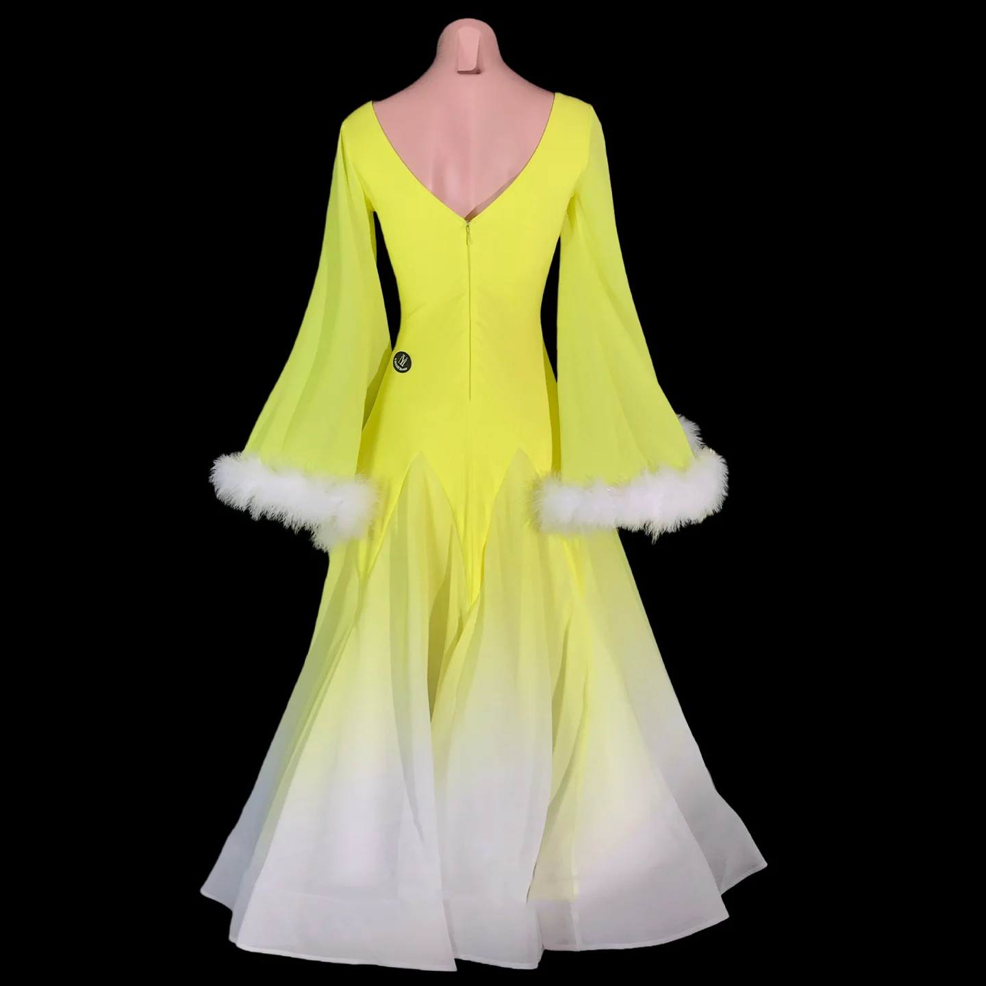 Vestido de baile latino AB Stone para mujer, adulto, niños, de gama alta, personalizado, moderno, ganso, amarillo, negro, piscina, Samba