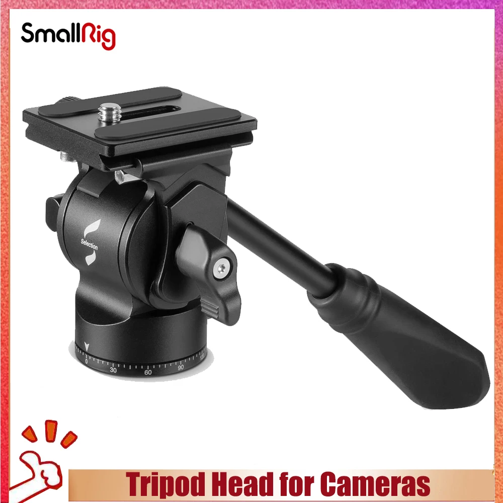 

SmallRig Camera Tripod Head Fluid Video Tripod Head CH10 with Quick Release Plate for Compact Video DSLR Cameras - 3259