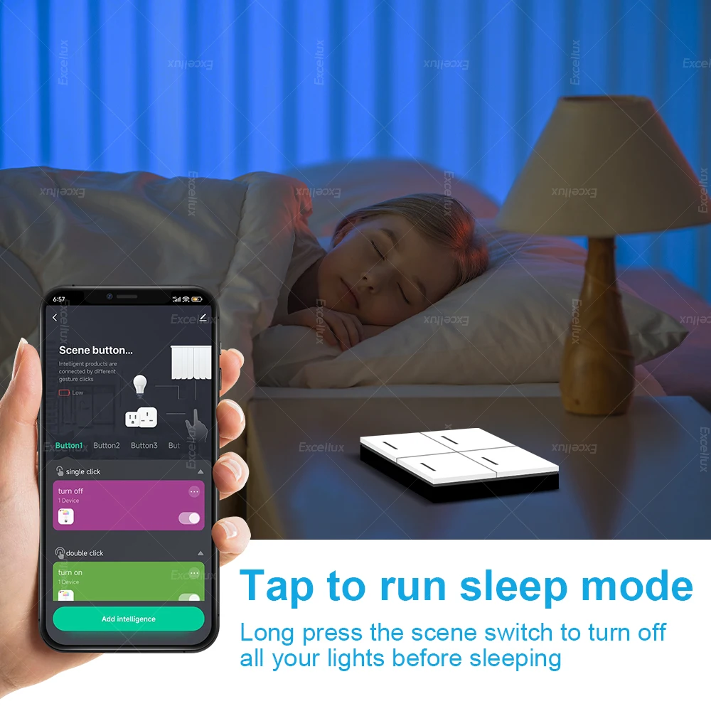 Tuya ZigBee Wireless 12 Scene Switch Push Button 4 Gang Smart Life App Intelligent Scenarios Linkage Switches For Zigbee Devices view 5