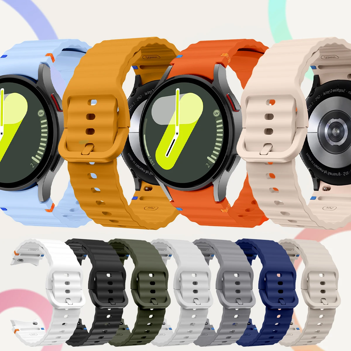 Original Silikonarmband für Samsung Galaxy Watch 7 FE 6 4 Classic 5 Pro 44mm 40mm 43mm 47mm 45mm Armband Galaxy Watch6 7 – Detail 10