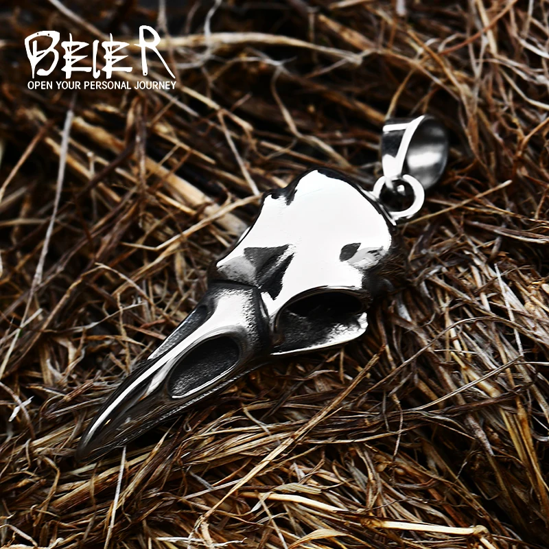 BEIER Stainless steel Viking Raven Pendant Viking Amulet Scandinavian Jewelry Fashion man Pendant BP8-820