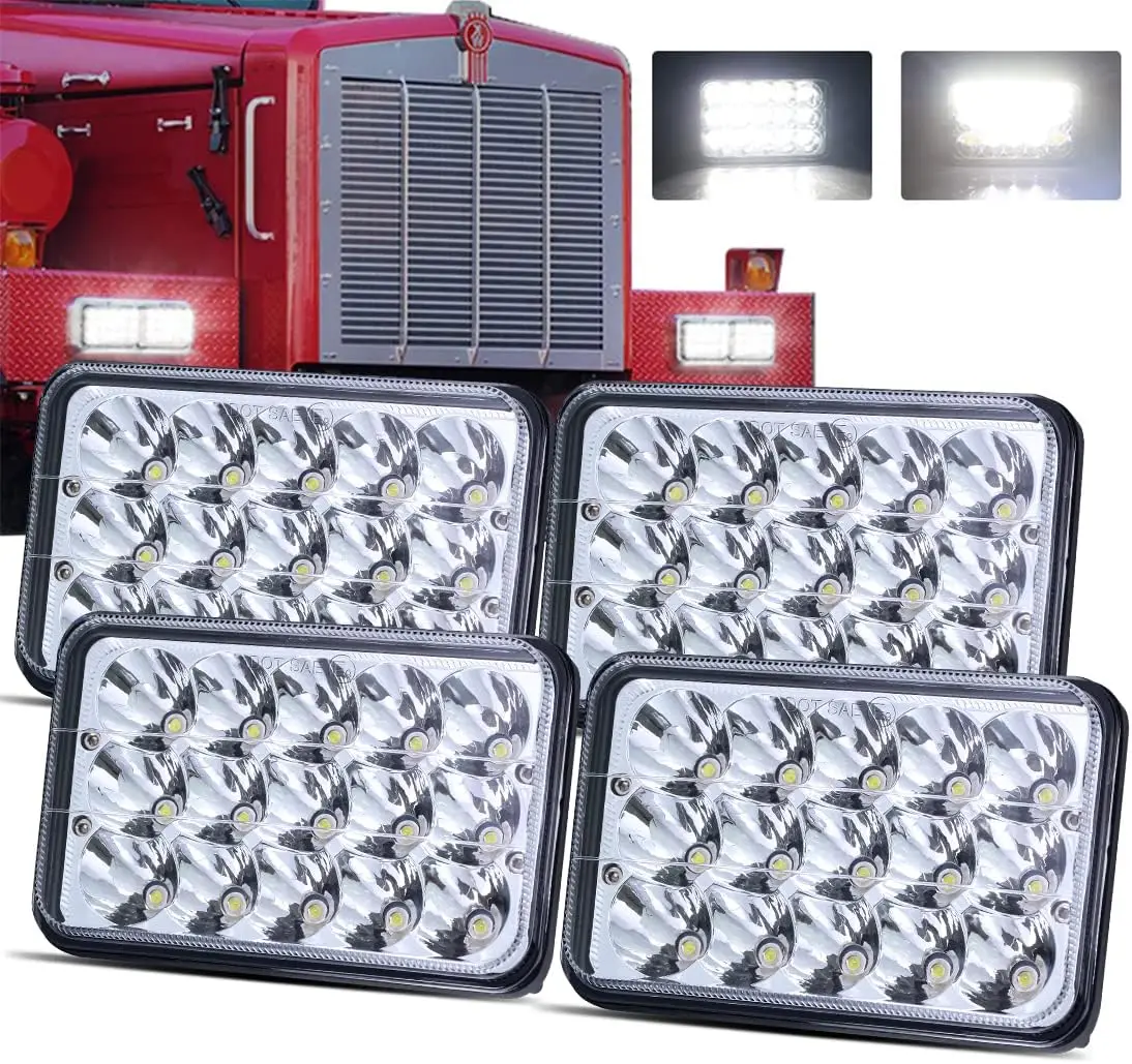 

Headlights Dot Approved Hi/Lo Sealed Beam Replacement H4651 H4652 H4656 H4666 H6545 Compatible with Peterbilt Kenworth