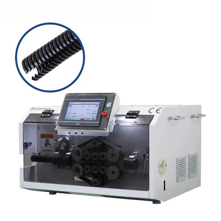 Automatic Corrugated Tube Cutting Machine for Automotive Cable Wire Conduit High Precision and PLC Control
