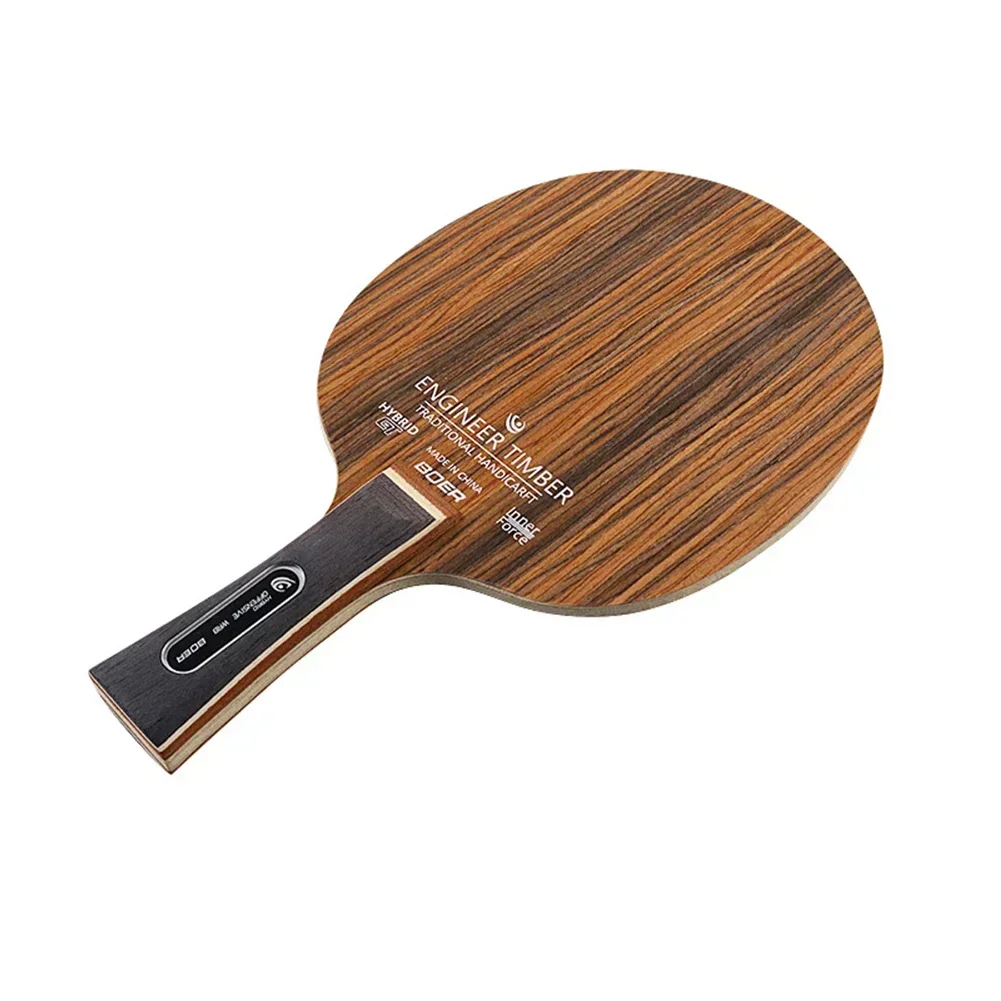 Table Tennis Racket Bottom Plate 5 Ply Pong Blade Paddle Long Handl Horizontal Racket Pure Wooden Table Tennis Rackets