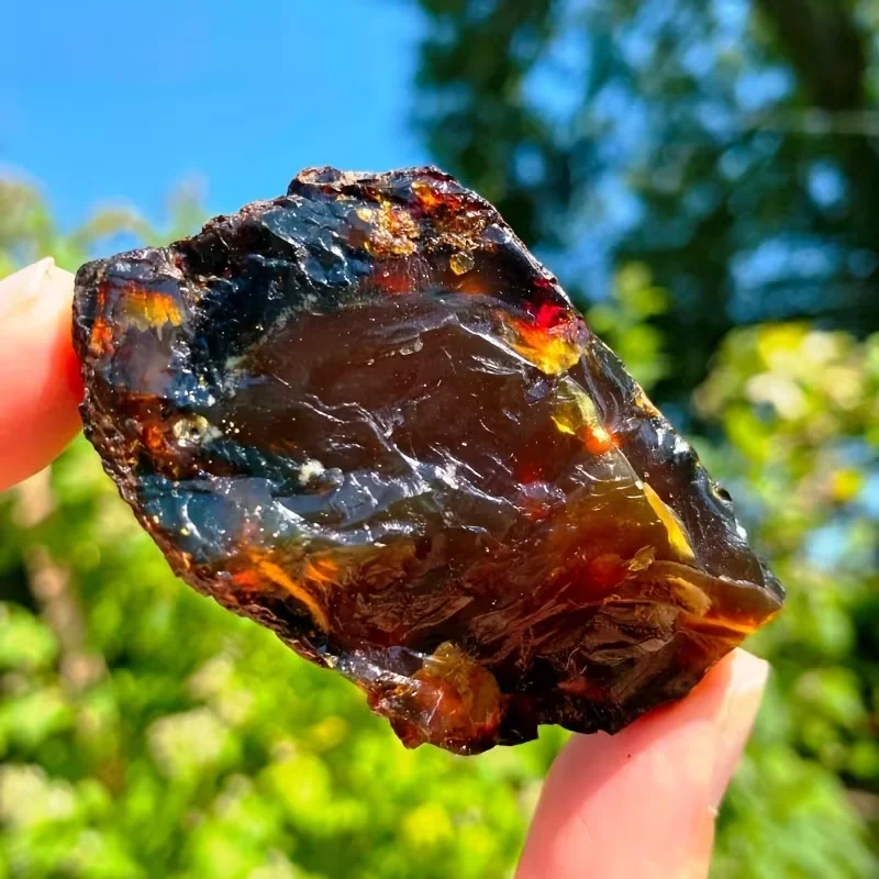 Natural Raw Amber Stone Rough, natural mineral treasure red orange elegant,raw stones for interior decoration and jewelry making