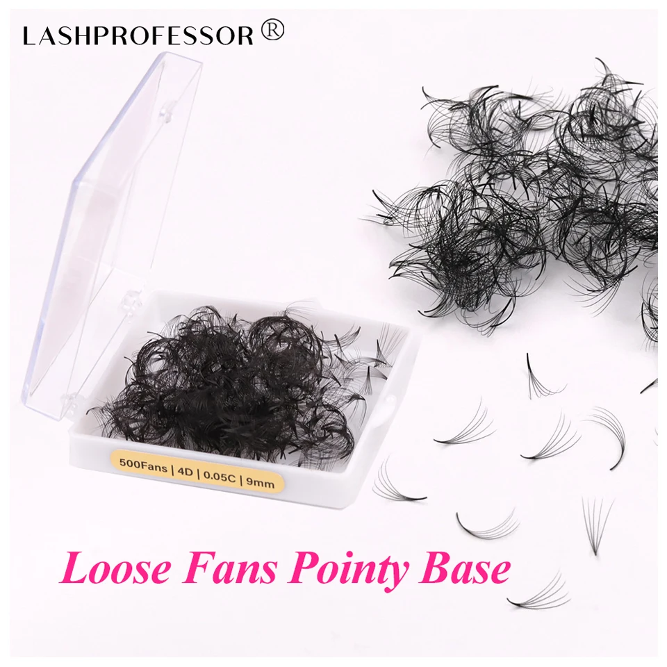 Loose Fans Eyelashes Matte Black Premade Loose Fans Lashes Thin Pointy Base Cilios Russian Volume Eyelash Extension For Makeup