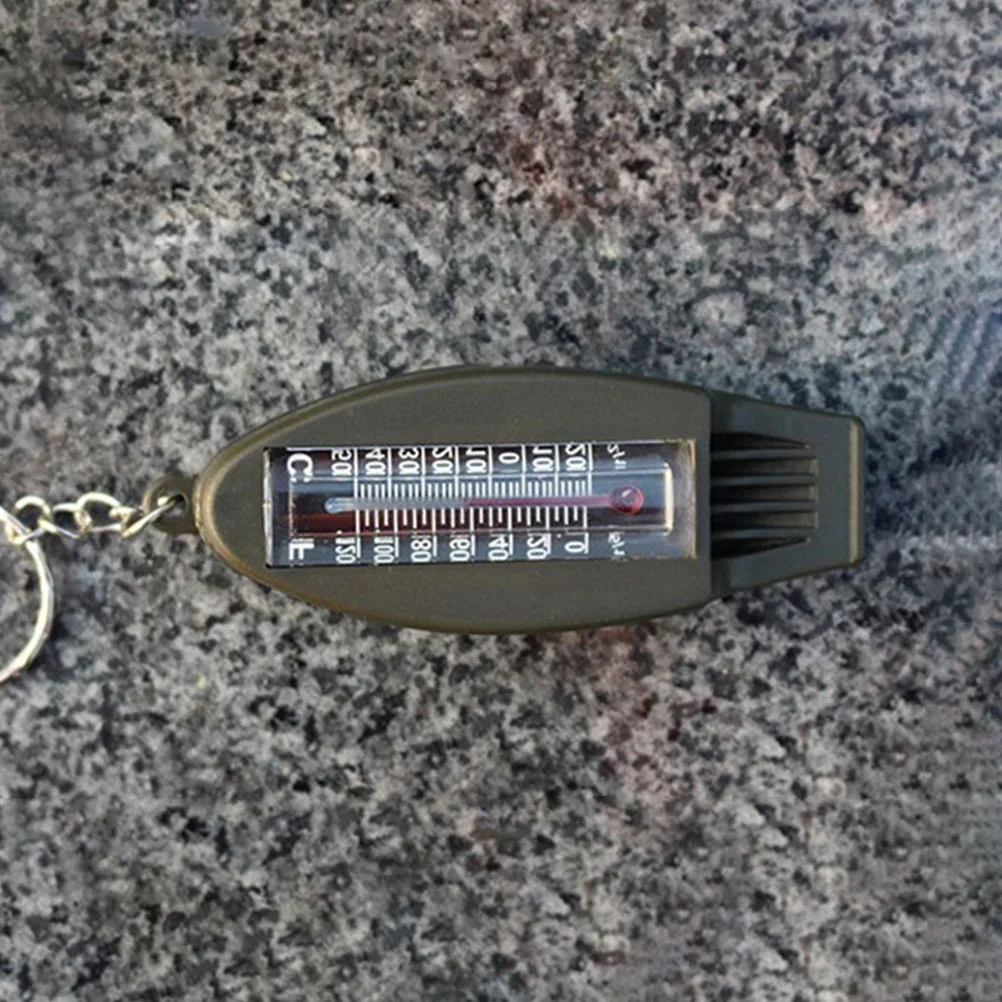 2Pcs Outdoor Camping Pfeife Kompass Thermometer Lupe Multifunktions Überleben Notfall Überleben Pfeife