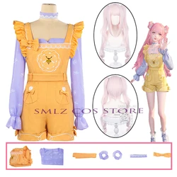 Game Infinity Nikki Cosplay Anime Nikki Costume Yellow Lovely Rompers Uniform Wig Set Halloween Party Play Outfit for Women