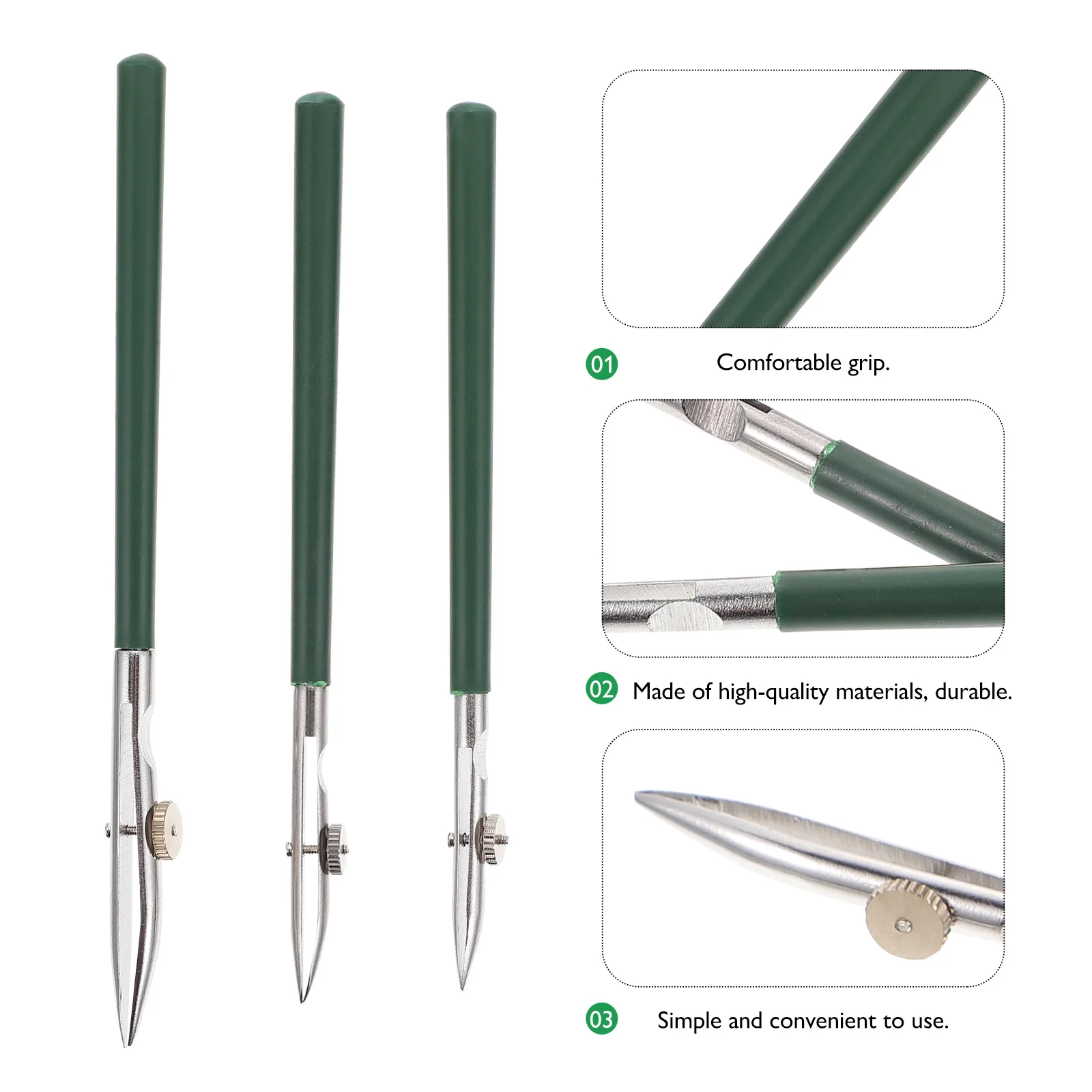 6 pezzi di pittura penne dritte linea sottile strumenti di disegno fluido per mascheratura per righello artistico cartografia tecnica calligrafia verde
