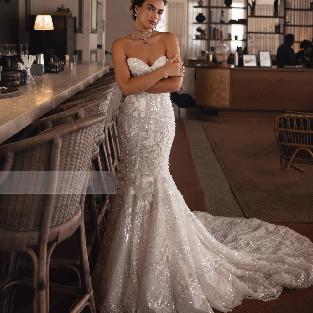 Gorgeous Wedding Dresses Vintage Bridal Gowns Lace Appliques Robes Sequin Appliques Vestidos De Novia Glamorous Customized 2026