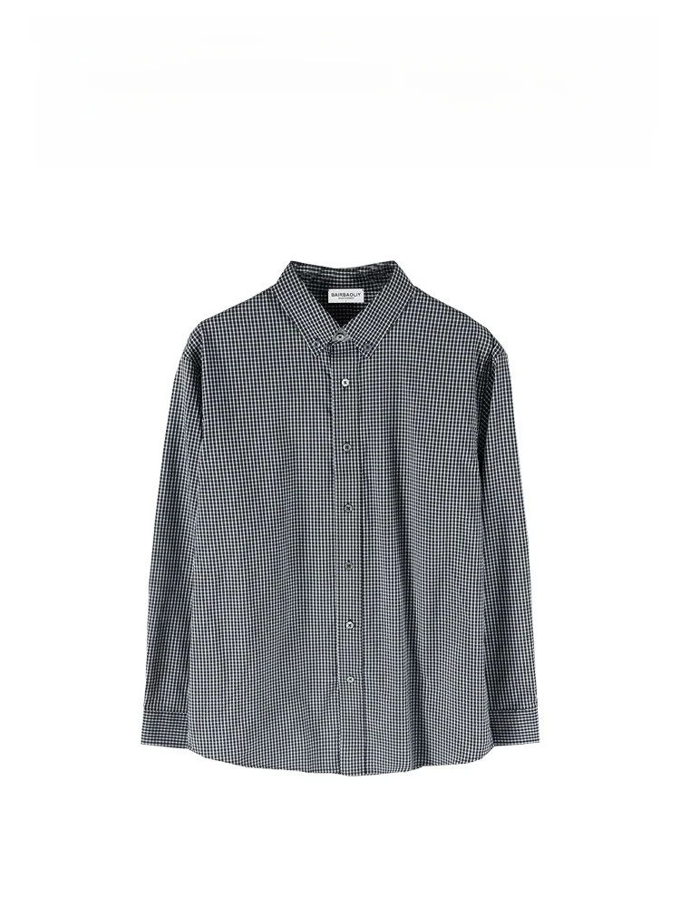 

BAIRBAOLIY Men's Long Sve irt Loose Fit Contrast Color Plaid Commute Sle Spring Summer Faion Urban Youth Casual irt