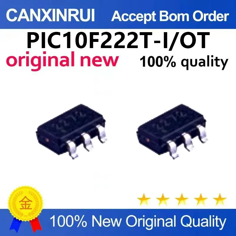 （5pcs-100pcs）Brand new imported PIC10F222T-I/OT patch SOT23-6 8-bit microcontroller chip IC