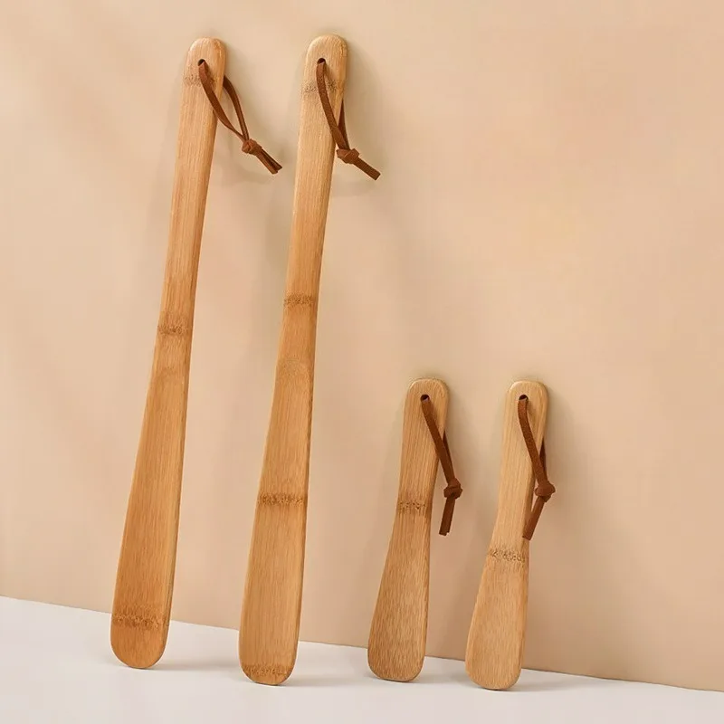 Bamboo Shoe Horn Long Handle – Elderly & Pregnancy Friendly, Easy Slip-On Shoe Helper, Perfect Gift
