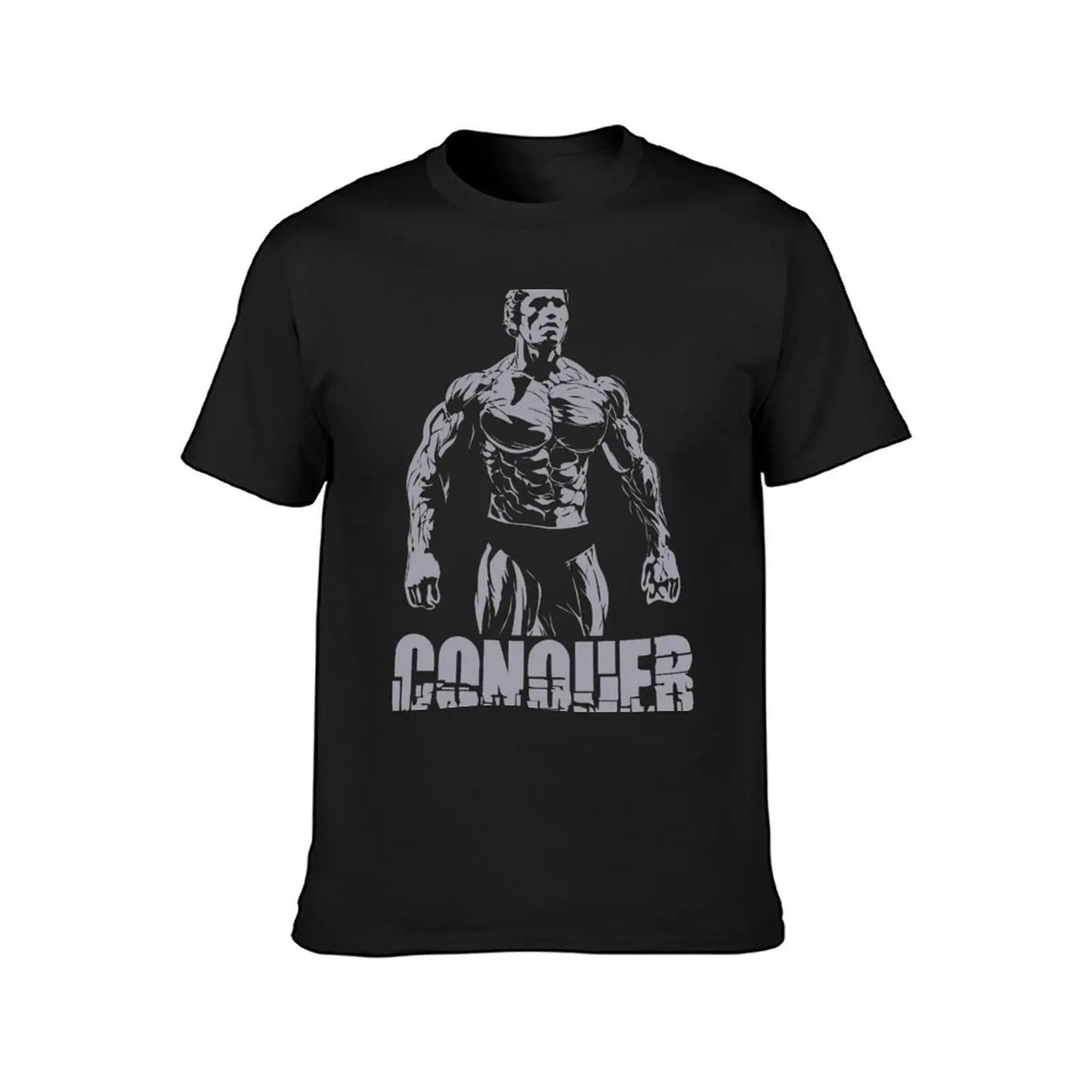 Conquer Arnold Schwarzenegger Muscle T-Shirt summer top sports fans boys animal print quick-drying mens graphic t-shirts