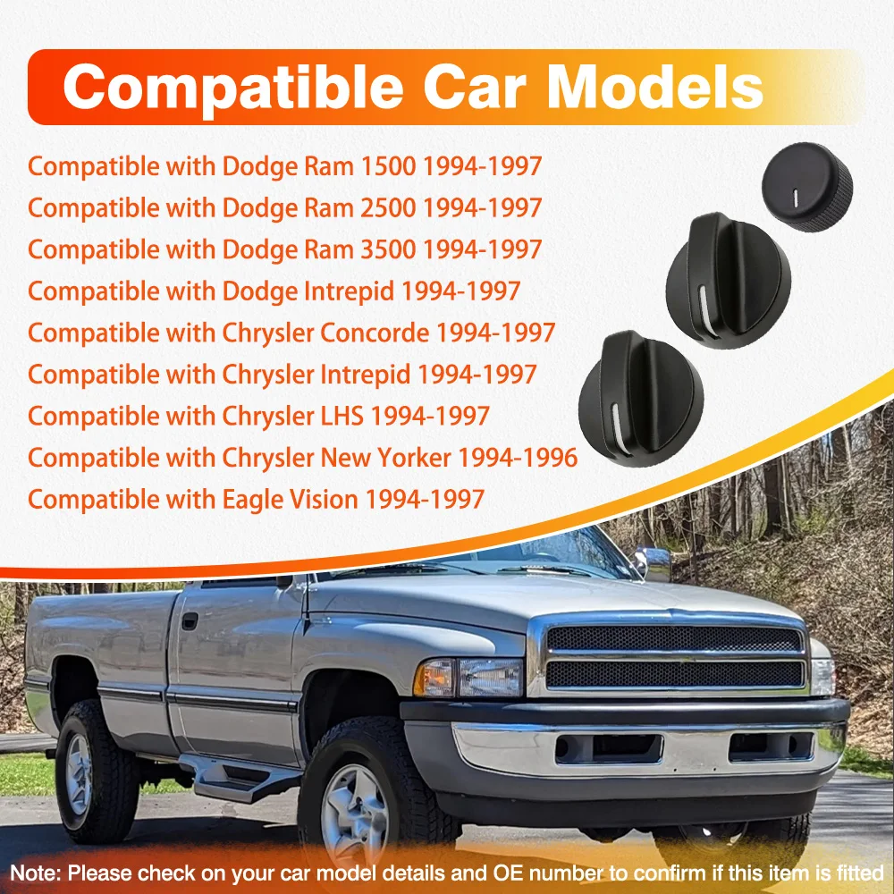 A/C مقبض سخان التحكم في المناخ منفاخ مروحة مقبض التبديل ل دودج رام 1500 2500 كرايسلر كونكورد متداخل 1994-1997