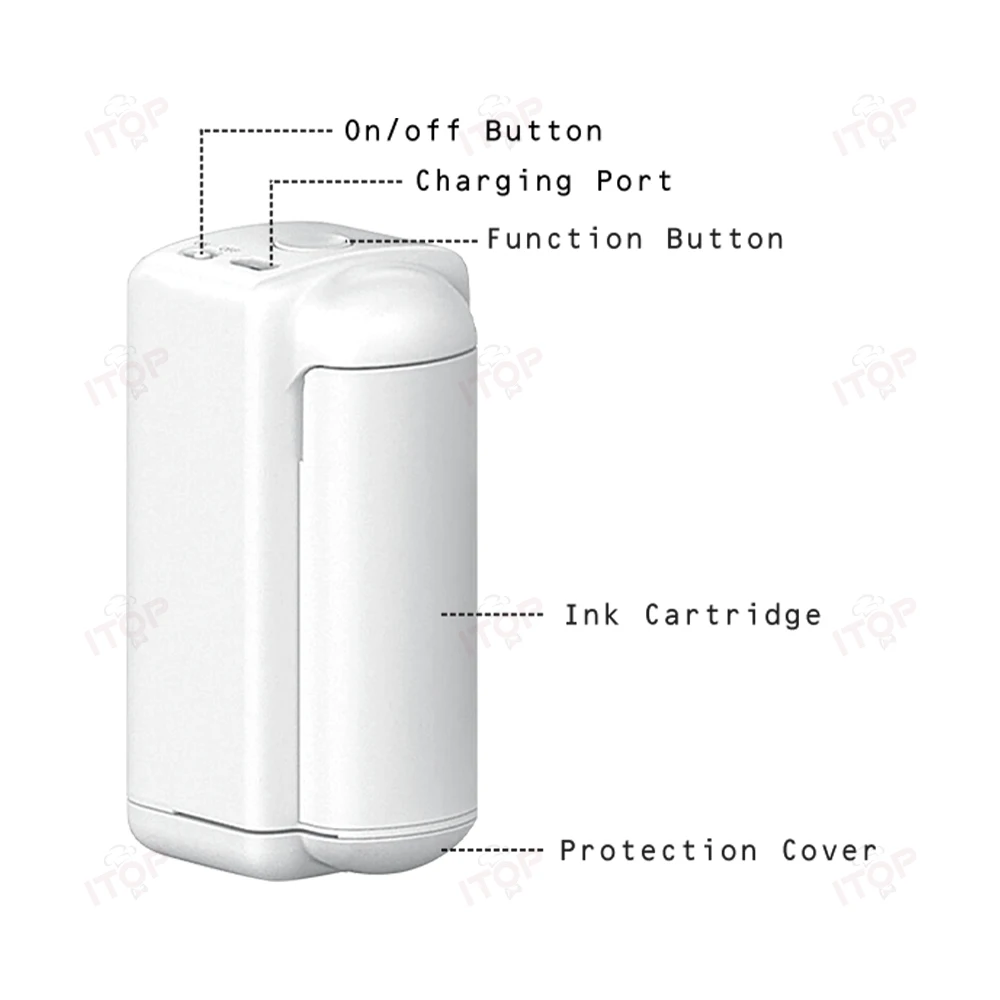 STLF JW ミニプリントペン ハンドヘルドミニラベルタトゥープリンター ワイヤレスポータブルプリンター
