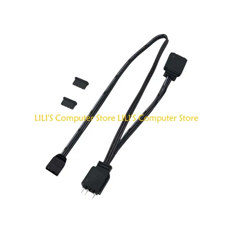 

A52B 5V 3Pin 1 Female to 2 Male ARGB Splitter Extension Cable for PC Chassis Case CPU Cooling Fan ARGB Fan Lighting Sync