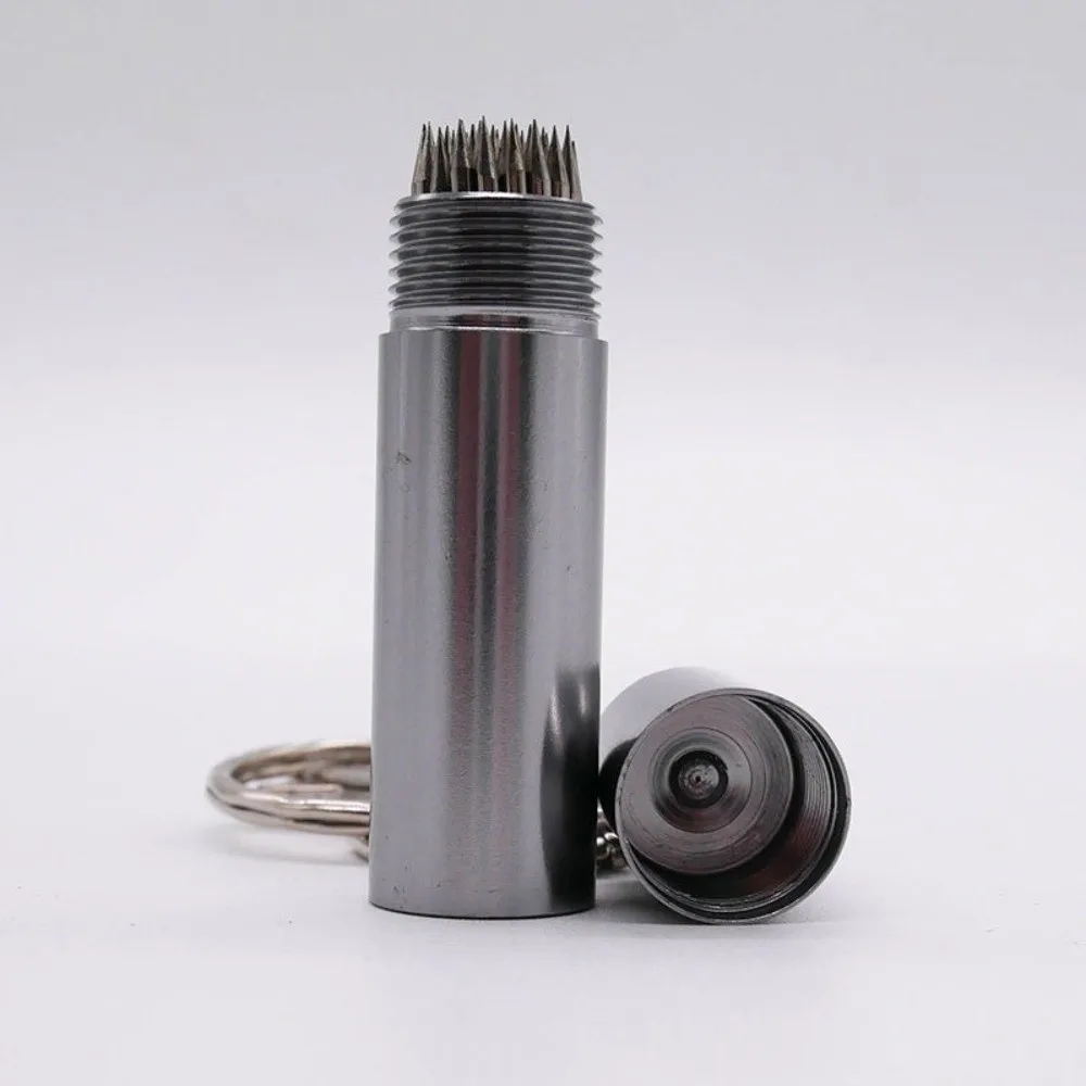 3 In 1 Billiard Pool Cue Tip Shaper Scuffer Shaper Aerator with Keychain Puncture Repair Tool Metal Mini Billiards Accessories