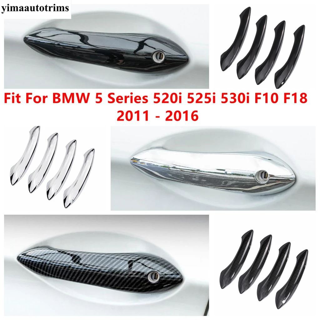 

Side Door Handle Grab Decor Cover Trim For BMW 5 Series 520i 525i 530i F10 F18 2011 - 2016 ABS Chrome / Carbon Fiber Accessories