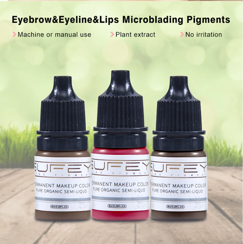 

8ml Microblading Pigments for Permanent makeup Lips Tattoo Inks Milk Tea Waterproof Eyebrows Eyeliner Tint Beauty Paint Ink