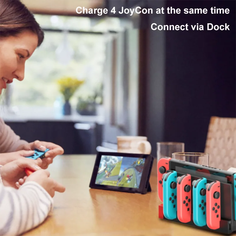 NEW COLOR Charger JoyCon for Nintendo Switch oled 4 in 1 Controller Dock Station Holder for Nintendo Switch Joy-Con Charging