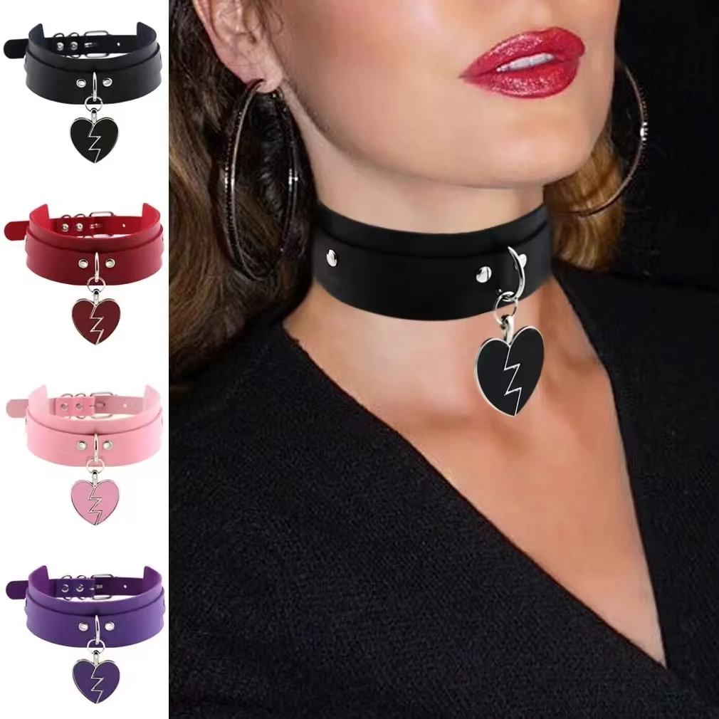 Christmas Halloween Fashion Punk Style Rock Rivet Necklace Collar Gothic Exaggerated Personality Necklace