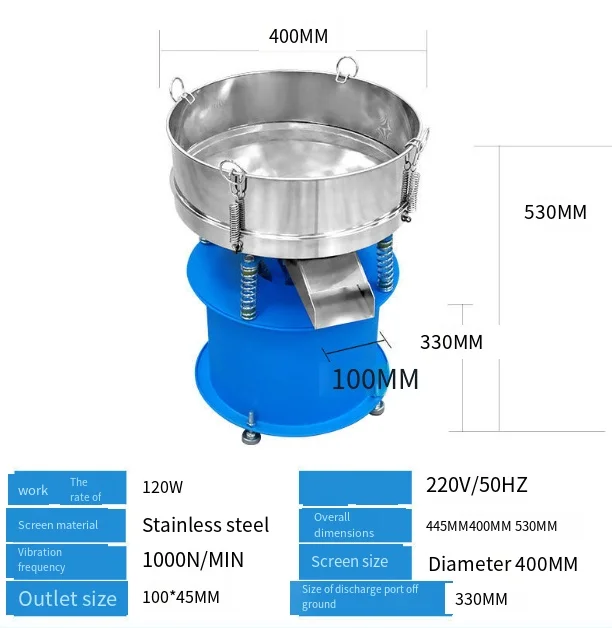 Small White Vibrating Sifter Electric Liquid Sifter with Particle Filtration Grain Linear Vibration for Mining Separation