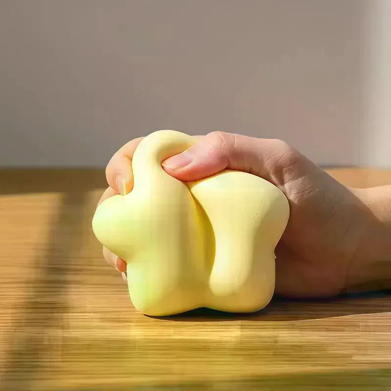 Cute Kawaii Star Stress Release Squeeze Toy Slow Rebound Wet Soft Fidget Toy for School Student Anxiety Calming