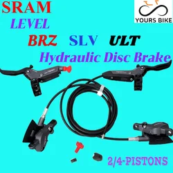SRAM LEVEL BRZ SLV ULT 2/4-PISTONS Hydraulic Disc Brake 800-1550/950-2000 /900-2000/950-1950mmFront & Rear Black MTB Bike