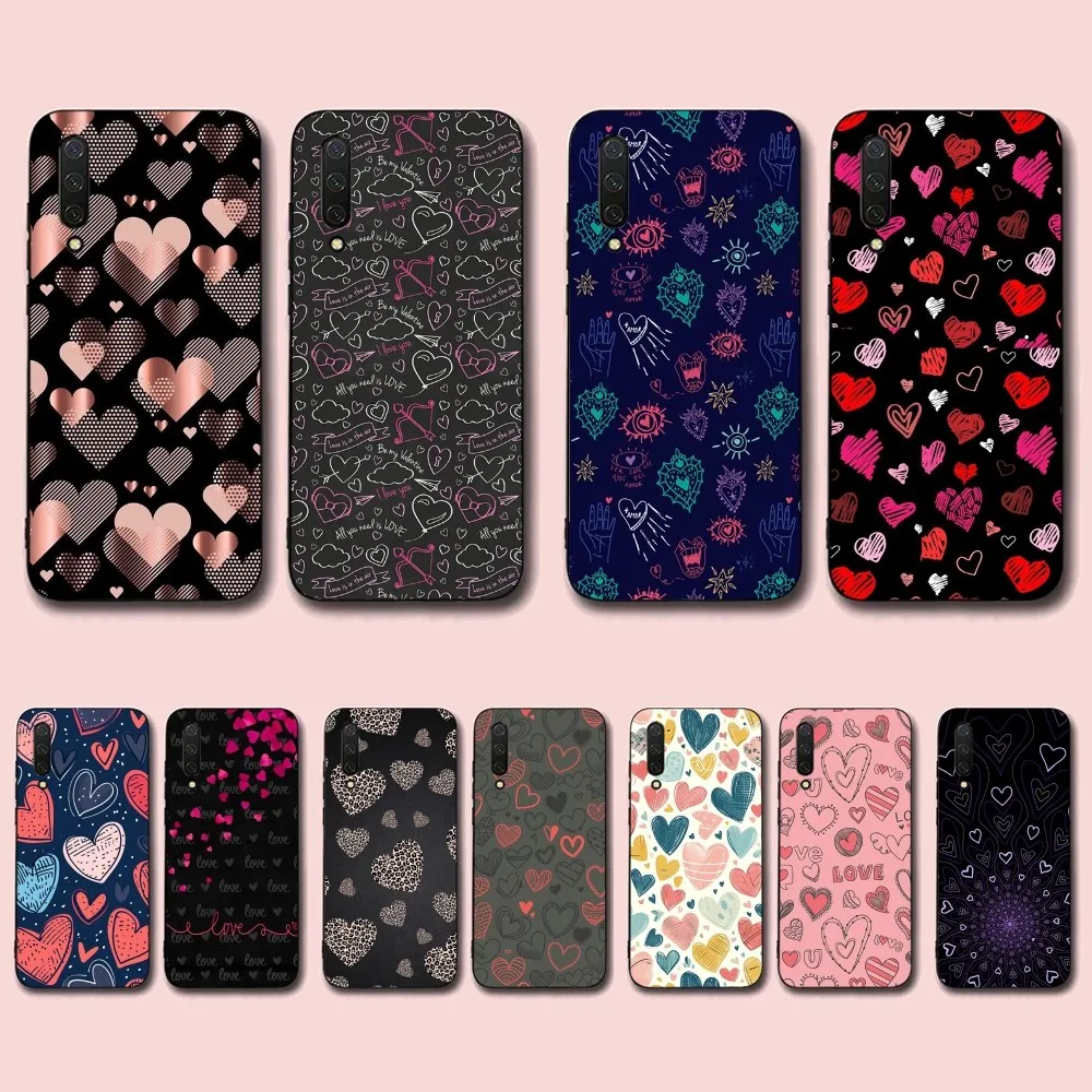 Cute Love Heart Phone Case For Xiaomi Mi 5X 8 9 10 11 12 lite pro 10T PocoX3pro PocoM3 Note 10 pro lite