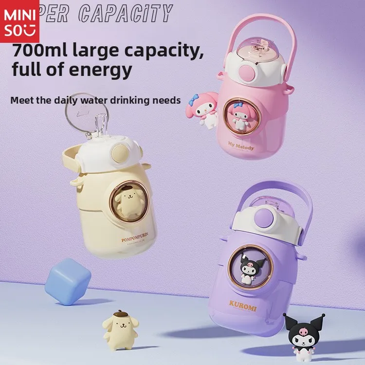 

Летняя изолированная бутылка для воды Sanrio — модная стильная милая портативная соломенная чашка для девочек, студентов и занятий спортом