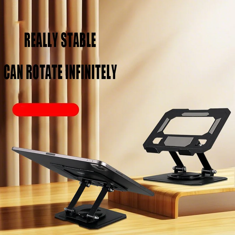 

360 ° Вращающаяся подставка для планшета, регулируемая складная настольная подставка-держатель, совместимая с 4-мя устройствами