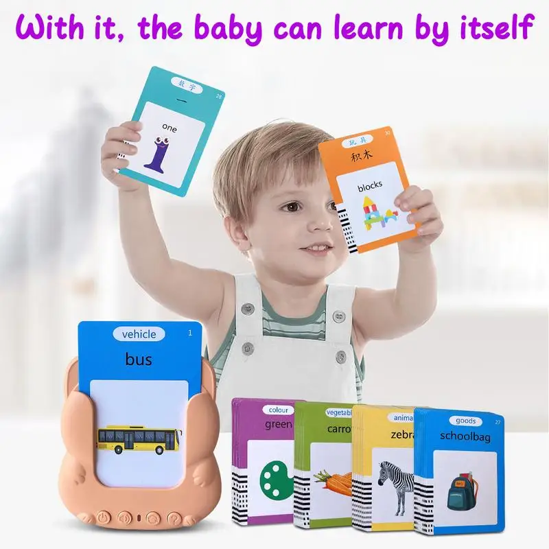 Cartes Flash Montessori pour Bébé Garçon et Fille, ApprentiCumbria Présв, Machine de Lecture, Cadeau Interactif