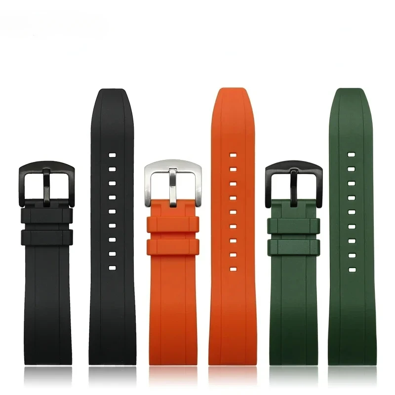 Приятный для кожи дышащий силиконовый ремешок для часов IWC Tudor Omega Rolex Casio универсальный браслет изящный быстросъемный ремешок 20 22 24 мм