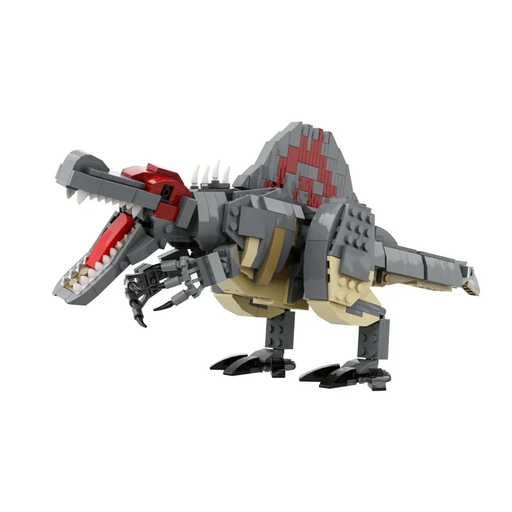 Gobricks MOC Spinosaurus Scale Bricks Model Dinosaur Animal Terror Building Block Set Educational Toys For Kid Christmas Gifts