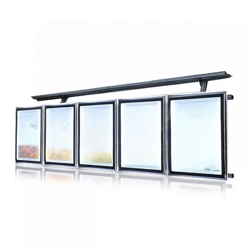 Innovative restaurant ultra-thin rectangular hanging decorative stainless steel and acrylic weatherproof box ceiling bracket